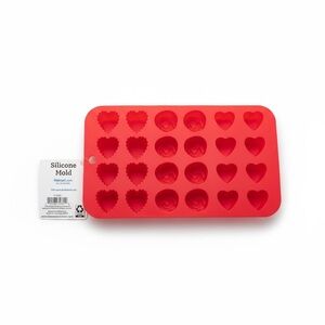 NWT Red Silicone Baking Mold Hearts & Flowers Valentines Day candy, cookie molds
